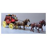 SpecCast Collectibles Diecast Wells Fargo Horse Drawn Carriage With Horses, In Box