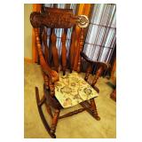 Solid Wood Rocking Chair, 45" x 23" x 33"