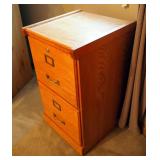 Wood 2 Drawer Filing Cabinet, 28" x 16" x 17"