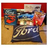 Ford Motor Company Collectibles, Including LED Sign, 1955 Fairlane Crown Victoria Diecast Model Car,