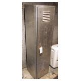 Metal Locker With Key, 60" x 15" x 15"