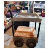 Four Wheel Utility Cart With Air Tires, And 2-Step Step Stool