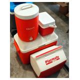 Igloo, Rubbermaid, And Gott Insulated Coolers, Various Sizes, Qty 4
