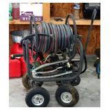 Hose Reel Wagon, Includes Garden Hose And Broadcast Sprinklers, Qty 3