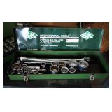 SK Professional Tools Sockets And Drivers In Metal Cases