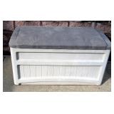 Suncast Polyvinyl Storage Chest, 24"x 46" x 23", Includes Patio Chair Cushions