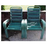 Metal Framed Patio Chairs, Qty 4