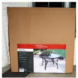 Back Yard Creations Glass Top Dinning Table, 28" x 46" Round, New In Box