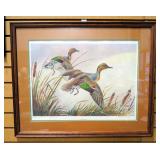 Bernard Martin (American, 1912-1998) Over The Cattails Print, Signed And Numbered 978/1850, Framed D