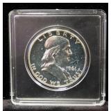 1950, 1951 (2), 1952 D And 1961 Franklin Half Dollars