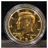 Gold Clad 1988 Kennedy Half Dollar