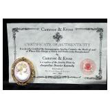 Camrose & Kross Replica Of Brooch Worn By Jacqueline Bouvier Kennedy, With 10K Gold Mount And COA