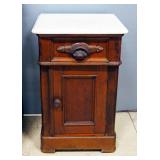 Henry J. Nelson Furniture Wash Stand With Stone Top, 28.5" High x 18.5" Wide x 16" Deep