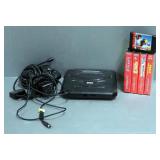 Sega Genesis Model MK-1631 With Power Cord, TV Connection, 2 Controllers And Some Games, Untested