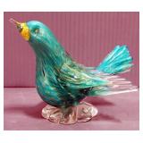 Art Glass Bird, Approx. 4" High