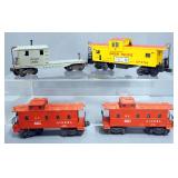 Lionel Cabooses, Qty 4, Includes #6356, #6357, #UP9706, And #6419 Work Caboose
