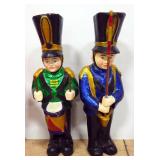 Paper Mache Tin Soldier Figures, Qty 2, Approx. 35
