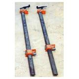 Jorgenson 48" Bar Clamps, Qty 2