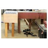 Custom Built Downdraft Table, 36" x 52" x 21.5", And Wood Shop Bench, 37" x 48" x 24"