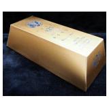 Ballistic Roll Of Presidential Dollars, In Gold Brick Style Box, 425 Net Grams (Total Weight), Uncir
