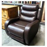 Motorized Leather Recliner, Powers On