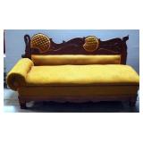 Antique Fainting Couch, Folds Out To Be Daybed, 39" High x 72" Wide