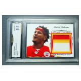 Patrick Mahomes Kansas City Chiefs Material Card Art, GMA Graded 8.5