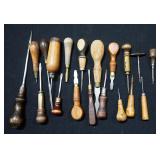 Vintage Screwdriver And Awl Collection, Various Styles, Qty 19