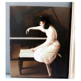 Print On Canvas Of Woman Sitting At Piano, With Detached Frame, 20" Wide x 24" High, Frame 25" Wide 