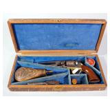 Colt 1849 Pocket Pistol .31 Cal Revolver SN# 293157, With Powder Flask, Bullet Mold, And Nipples In 
