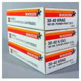 Winchester 30-40 Krag Ammo, Approx 60 Rds, Local Pickup Only