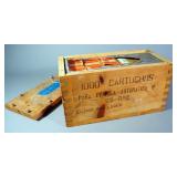 9mm Largo Ammo, Approx 1000 Rds, In Metal Can Enclosed In Wood Box, Local Pickup Only