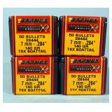 Barnes 7mm 140 gr TSX Boattail Bullets, Approx 200 Bullets