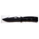 SOG Seal Strike Fixed Blade Knife In Hard Plastic Sheath And Ka-Bar Fixed Blade Knife In Leather She