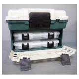 Plano 1362 Tacklebox, Plano Bucket Topper On 3-1/2 Gallon Bucket, And Lanyards