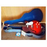 Airline Electric 6 String Guitar, In Carrying Case, Includes Cords