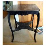 Antique Solid Wood Accent Table, 29.5" x 24" x 24"