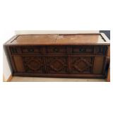 Magnavox Astro Sonic Turn Table/AM FM Stereo Console, 28" x 69.5" x 20"