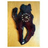 Custom Made Lacquered Wood Clock, 40" x 24"