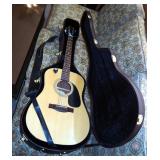 Fender 6 String Acoustic Guitar, Model CD-06NAT, Includes Leather Hard Side Case