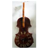 Lacquered Wood Violin Clock