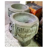 Raw Wood Plant Stands, 40" And 23", Terra Cotta Pots, Various Sizes, Macrame Plant Hanger, And More