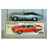 Jim Beam 1969 Camaro SS Silver Decanter With Box, And Wire Retail Shooter Bottle Rack