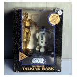 Think Way Star Wars Electronic R2-D2 And C-3P0 Talking Bank, In Original Box