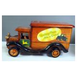 Ertl Die Cast John Deere 1/16 Scale 1953 Model D Tractor, In Original Box, And Hand-Crafted Wood Joh