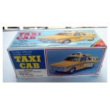 Vintage Yonezawa Battery Operated Tin Toy Taxi Cab, In Original Box