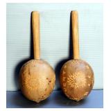 Hand-Carved Puerto Rican Maracas