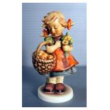 Goebel M.J. Hummel School Girl, Autumn Harvest, And Sister Figurines, Qty 3, 5" Tall Each