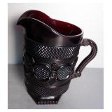 Red Glassware Assortment, Including Avon Cape Cod Ruby Red Set With Pitcher, Decanter, Cruets, Tray,