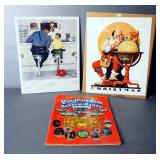 Normal Rockwell Christmas Print And The Runaway Print, Both 15" x 12", And 100th Anniversary Ringlin